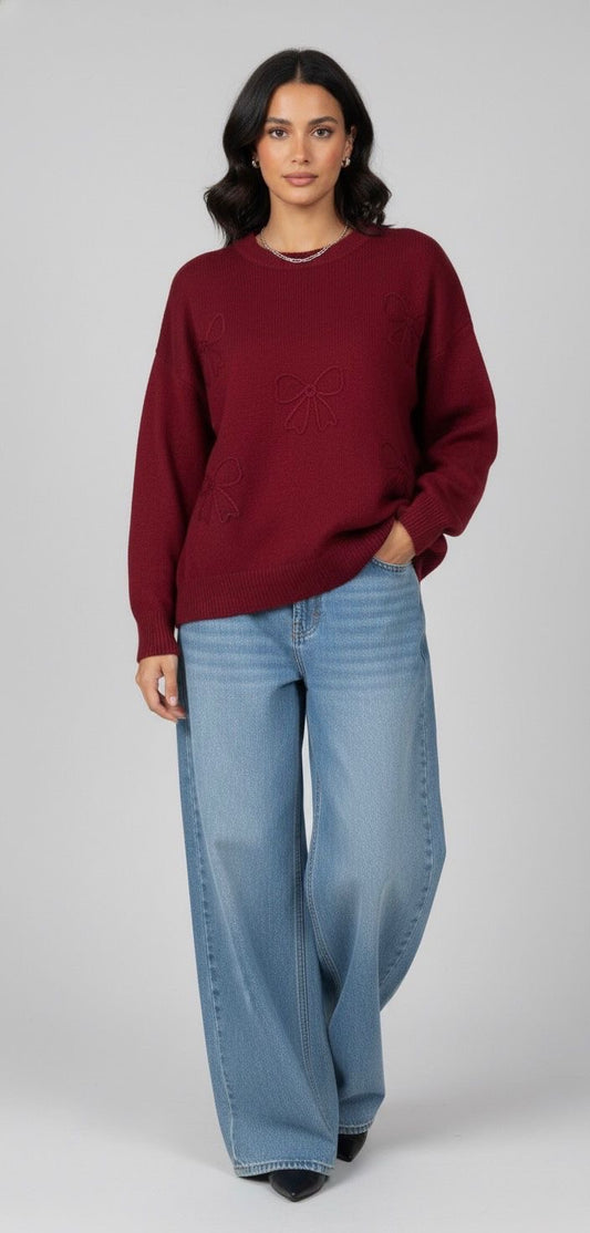 Pull à motifs fleurs