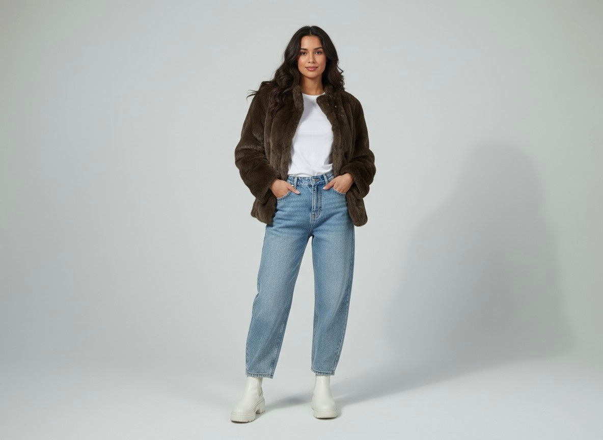 LIORA - Veste fourrure