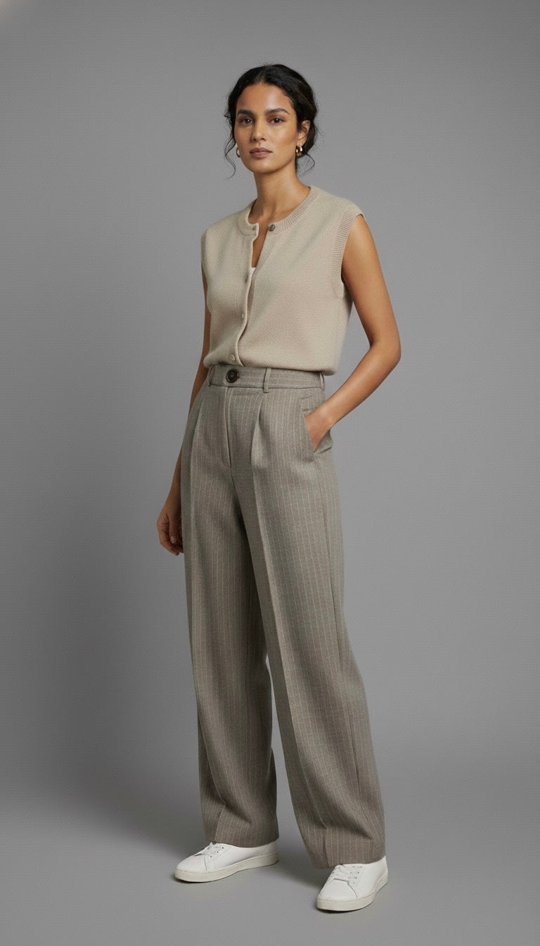 AUBE - Pantalon beige