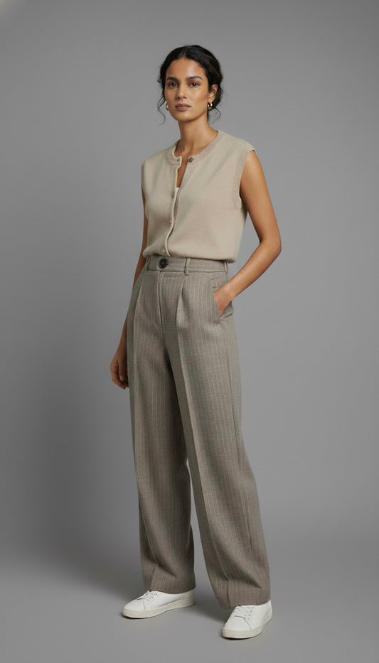 AUBE - Pantalon beige
